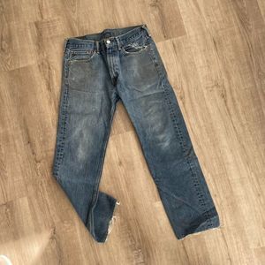 Levi Strauss 505 Men's Blue Cropped Jeans US Size 32"
